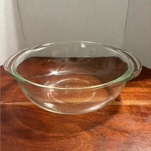 Pyrex Vintage Clear Glass #023 1.5 QT Round Casserole Baking Dish -No Lid